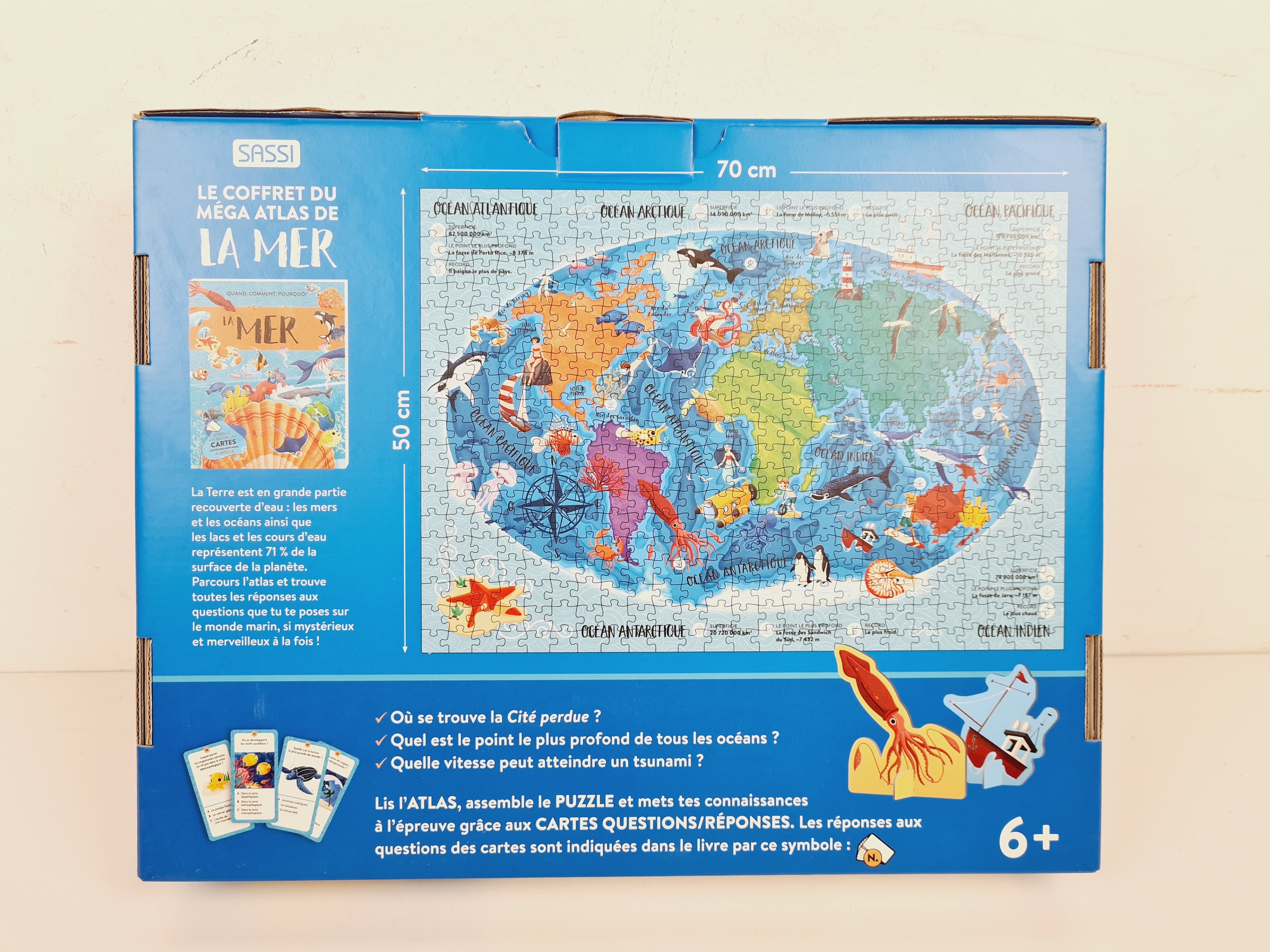 Puzzle 500 pièces - Le coffret méga atlas de la Mer - Sassi - 6 ans + Très bon état - Vue 5 - 